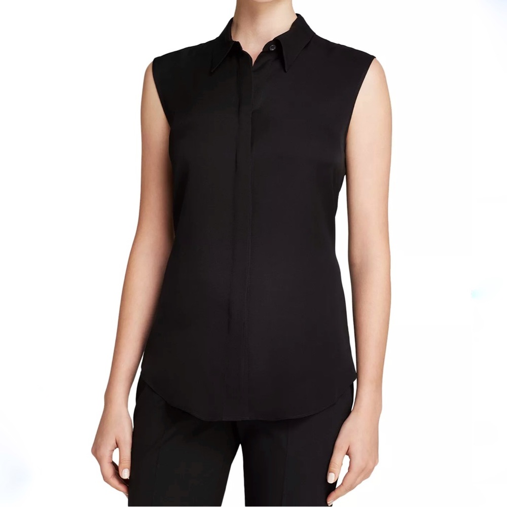 Theory Tanelis Sleeveless Button-Up